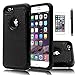 Elegant Choise Compatible with iPhone 6 Plus case, Shock Absorbing Dual Layer Hybrid Case, Heavy Duty Protective Armor Case Cover + Screen Protector + Stylus Pen (Black/Black)