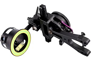 Rehomy Archery Sight for Compound Bow 1 Pin with 2 Aim Point Fine Tuning Fast Eddie Sight Archery Accessories