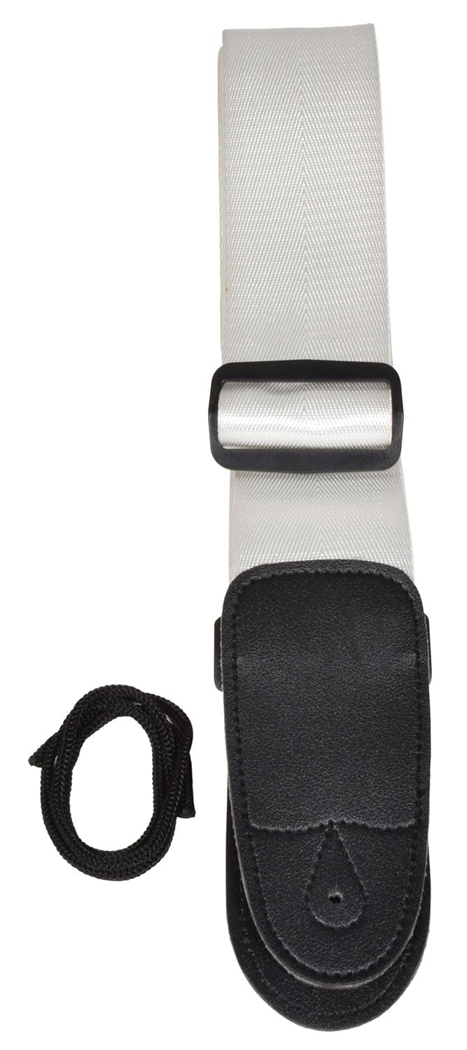 Chord | Nylon Webbing Adjustable Guitar Strap | White