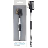 JAPONESQUE Brow &amp; Lash Shaper with 3 Different Spoolie Brushes, for Separating Lashes, Eliminating Mascara Clumps, and Grooming and Shaping Brows
