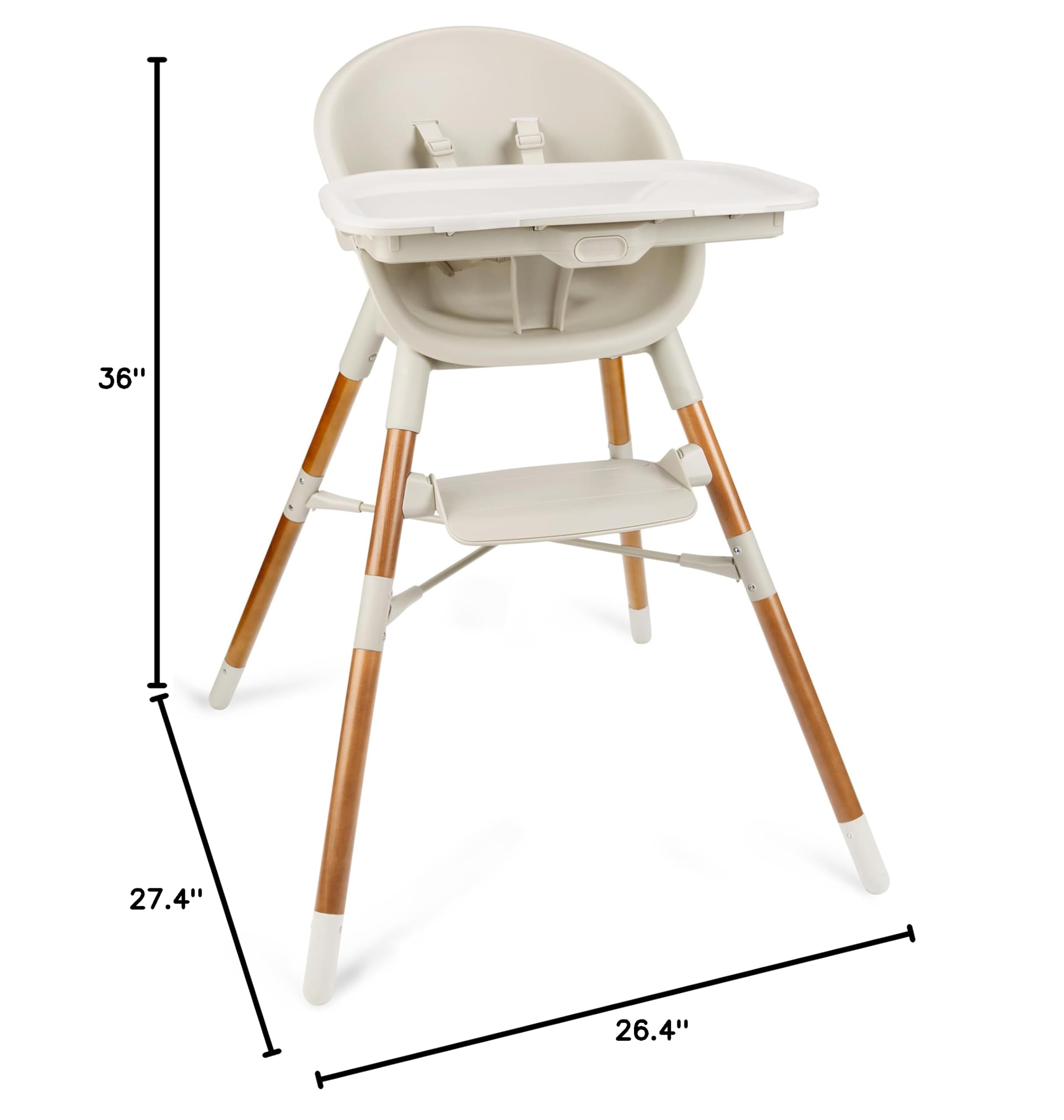 Skip Hop Baby High Chair 4-in-1 Convertible High Chair, EON, Oat