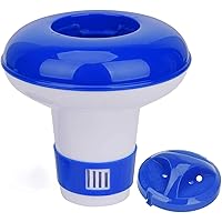 Floating Mini Spa Chemical Dispenser, Chlorine/Bromine Tablet Floater for 1 Inch Tablets, Idea for Spa, Hot Tub &,Fountain, I