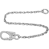 Ahiller Punk Chains for Pants Wallet Car Keys Pocket Jeans Belt with Double Locking Key Carabiner Clip,Goth Accessories