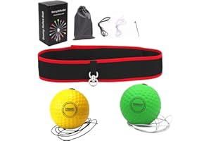 CESSFLE Headband Boxing Reaction Ball, Improving Speed Reactions & Hand Eye Coordination, Boxing Punch Equipment, Punching Ball Reflex Ball with Storage Bag, Suitable for Combat Sports, Training and Fitness