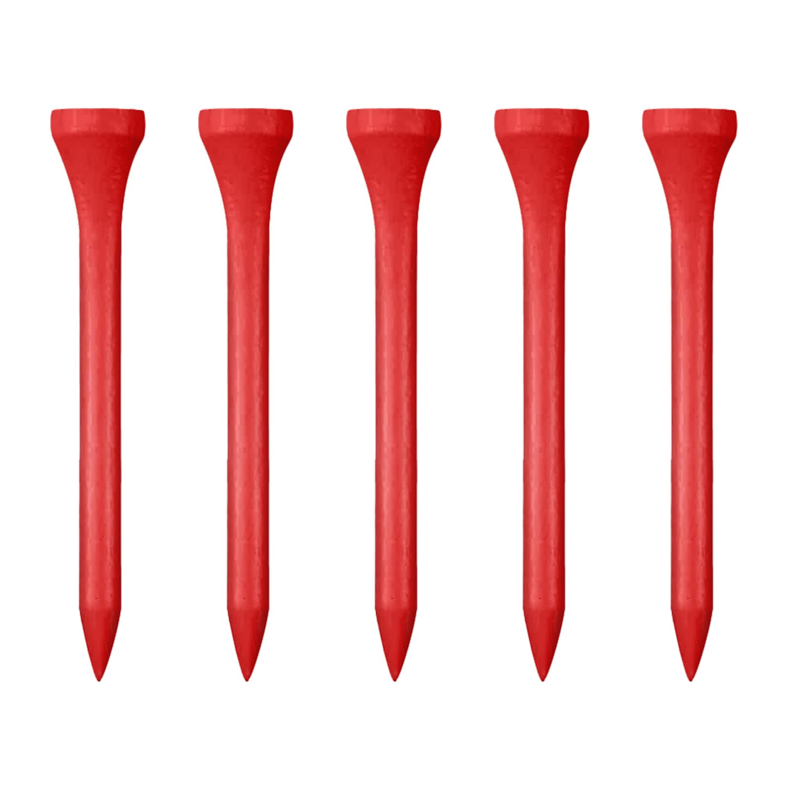 Zivisk Wooden Golf Tees 2-3/4 inch 100 Count, Long Golf Wood Tees - Red,70mm