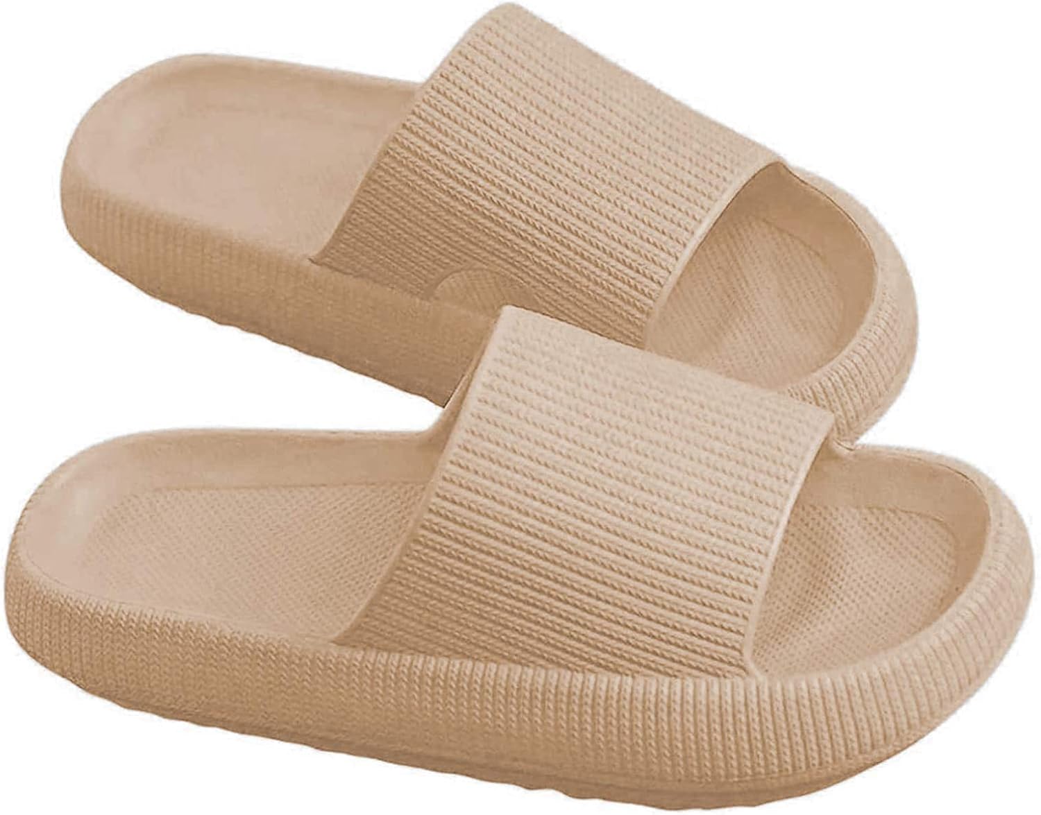 Pillow Slides, Pillow Slides,Unisex Shower Slide Sandal Summer Slippers Non Slip Soft Pool Slides Thick Sole Open Toe Style Slippers Ultra Soft Extra Cloud S