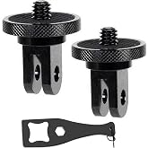 Aluminum Camera Tripod Adapter 1/4"-20 Conversion Adapter Mounts Compatible with Gopro Action Cameras Insta360 and Other Standard 1/4 Accessories, Quarter Inch Mount Adapter (Type AA)