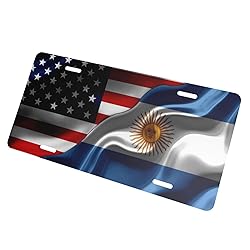 American Flag and Argentina Flag License Plates for