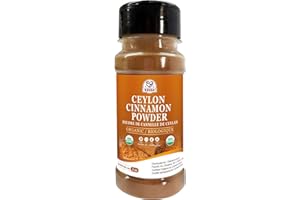 52USA Organic Ceylon Cinnamon Powder, 2 Ounce, True Cinnamon Farmed in Sri Lanka, Non-GMO, Gluten-Free, Perfect for Baking, Cooking and Beverages