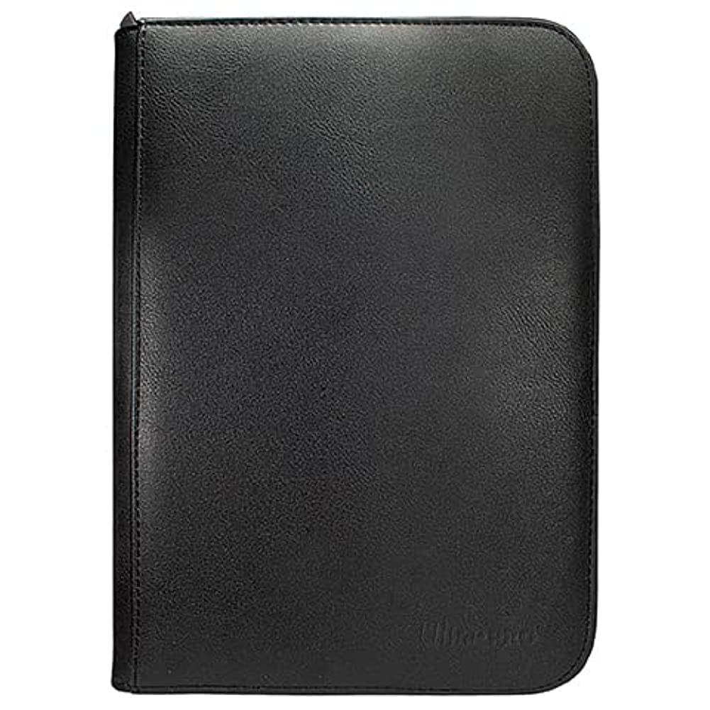 Ultra PRO - Vivid 4-Pocket Zippered PRO-Binder: (Black) Protect Up to 160 Collectible Trading Cards, Sports Cards or Valuable Gaming Cards, Ultimate card Protection