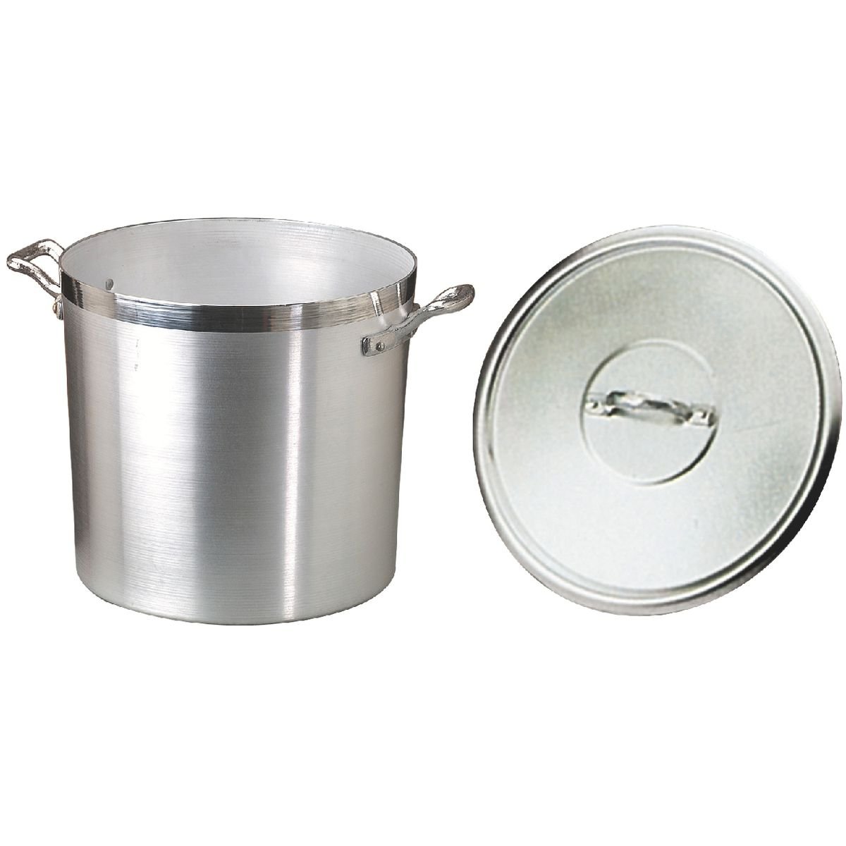 Pentole Agnelli Family Cooking Aluminium Cylindrical Stockpot With 2 Handles, Diameter - 38 Cm.