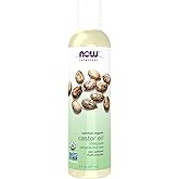 NOW Foods Solutions, Organic Castor Oil, 100% Pure Versatile Skin Care, Multi-Purpose Skin Softener, 8-Ounce