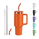 Lifejoymax 40 oz Tumbler with Handle and Straw Lid