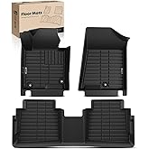 YHTAUTO Floor Mats Compatible with Hyundai Sonata 2015-2019, TPE Floor Liners All-Weather Protection Custom Fit, 1st & 2nd Row, Set of 3