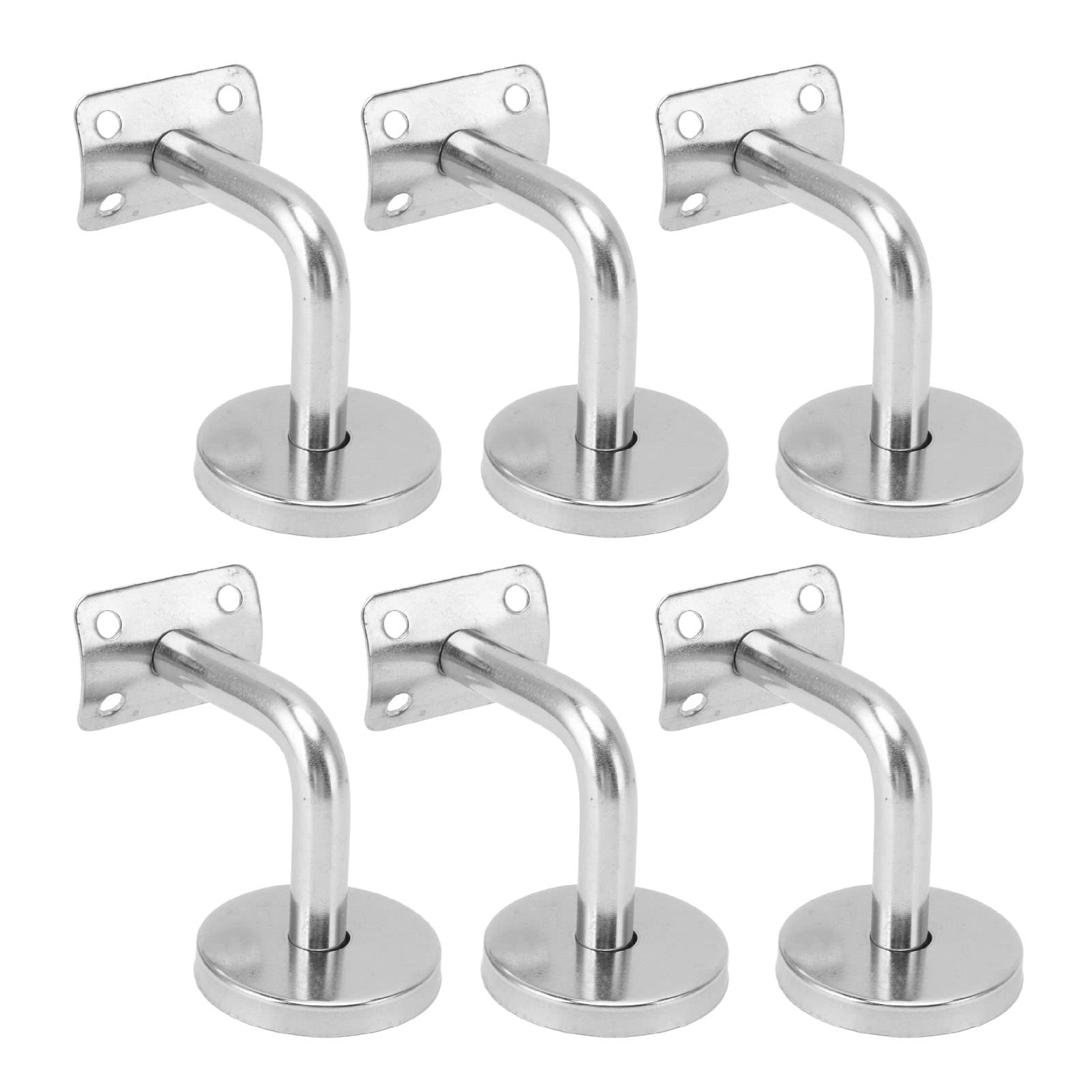 Sorandy 6 Pcs Stainless Steel Handrail Brackets, Strong Bearing, Easy to Install, Indoor/Outdoor Use