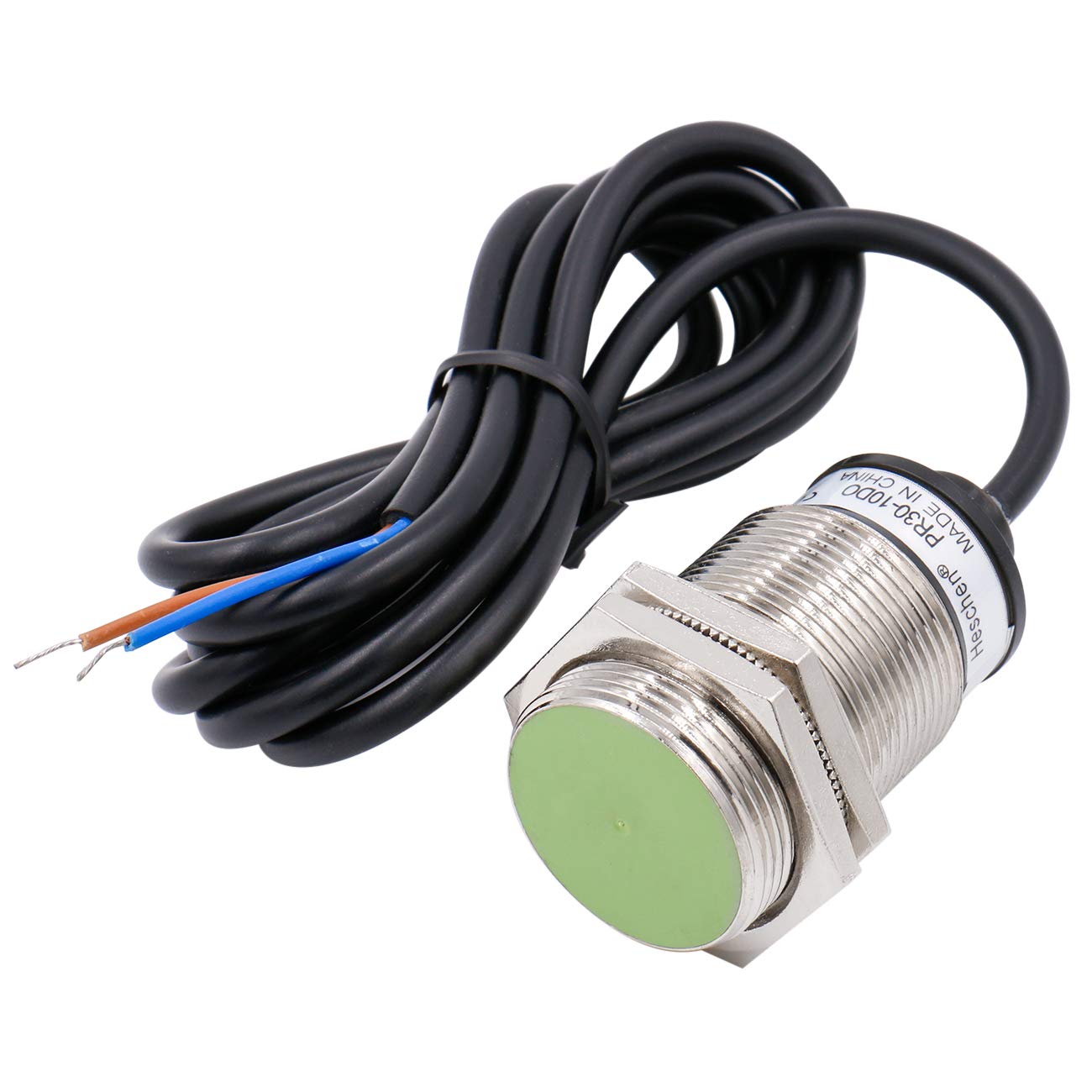 Heschen Inductive Proximity Sensor Switch PR30-10DO Cylindrical Type, 10mm Sensing, M30 Round, 12-24 VDC 2-Wire, Shielded, NO(Normally Open) CE