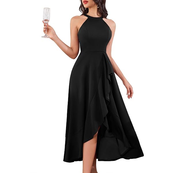 Robe Soirée Femme Grace Karin Asymétrique - Imprimé Floral - Taille Trapèze