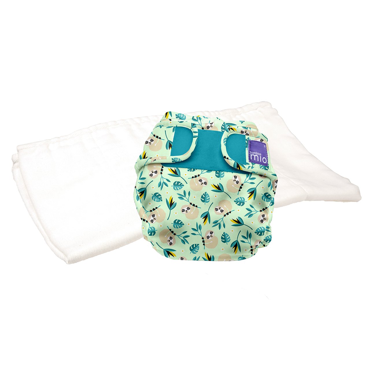 Bambino Mio, Mioduo Two-Piece Reusable Eco Chemical Free Nappy, Swinging Slot, Size 1 (<9Kgs)
