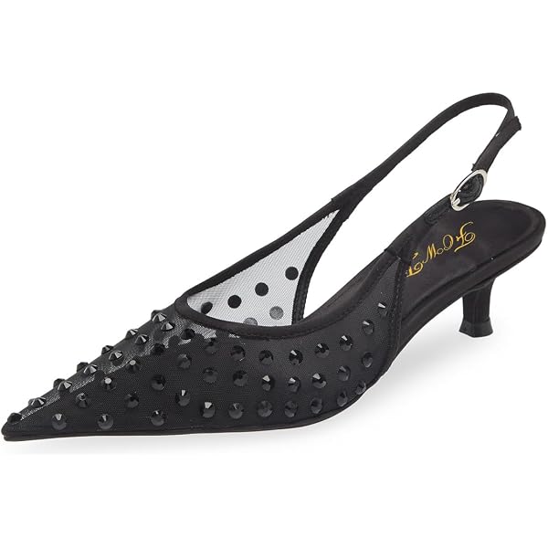 Lady Couture Lola Embellished Pointed Toe Slingback Pump - Sparkling Heels With 3" Stiletto