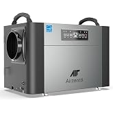 Airzentti 155 Pint Commercial Dehumidifier with Pump and Drain, Energy Star | Large Space Dehumidifier for Basement, Crawl Space, Whole House, Industrial, Water Damage, Attic, Garage, Home, Auto Defrost