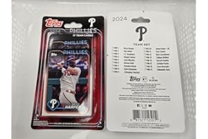 TOPPS TOTAL 2024 Topps Retail Factory Sealed Baseball Philadelphia Phillies Base MLB Team Set Bryce Harper +16 More, 17 Total Cards. Stock Photo shown, see second picture for list of players included. Different numbering on cards than on regular Topps cards in packs