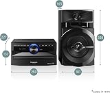 Panasonic SC-UX100E-K Black 300W Mini Hi-Fi System Bluetooth USB CD FM view 3