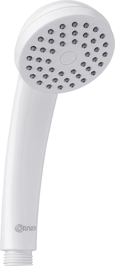 Cornat Amarela Hand-Held Shower Head White 67mm 1 Jet Anti-Limescale
