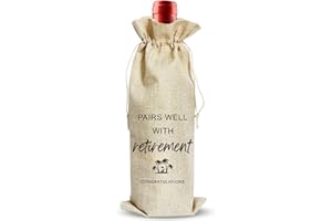 ARYDGELL Retirement Gift Wine Bag, Wine Bottle Gift Bags for Retirement Party Retirement Gifts for Teacher Coworker Employees Friend Colleagues Nurse Doctors Boss Retirees Work