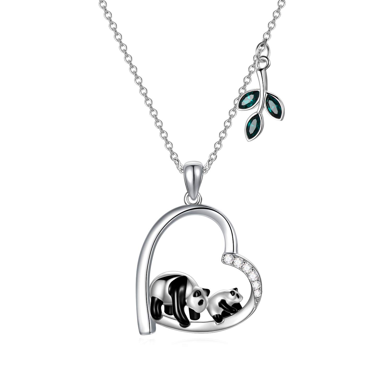 Sterling Silver Panda Necklace, Birthday Jewellery Gifts for Daughter Granddaughter Mum