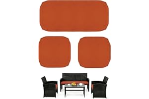 Patio Cushion Covers for Patio Conversation Set 4-Piece, Outdoor Seat Cushions Replacement Covers for Patio Furniture Set Wic