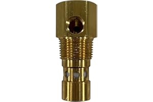 PRO-EDGE INDUSTRIAL PNEUMATICS AND CONTROLS American Made Brass Replacement In-Tank Check Valve for Ingersoll Rand 85582229. 5/8" Inverted Flare Top Inlet, 3/4" MNPT Outlet, Double Tapped with One 1/4" FNPT and One 1/4" Inverted Flare Side Port