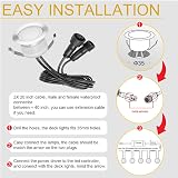 GEYUEYA Home RGB LED Decking Lights Ø45mm 12V 0.5W with Remote 6 Pack view 7