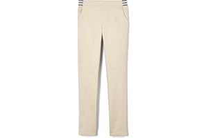 French Toast Girls Pull On Skinny Fit Stretch Pants with Elastic Waist and Pockets, School Uniform for Kids