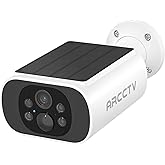 ARCCTV Solar Security Camera Outdoor Wireless, 4MP Battery Powered Home Surveillance Camera with Embedded Solar Panel, PIR Motion Sensor, 2.4G/5G Dual Band WiFi