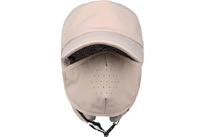 AOSKEY Trapper Hat for Men Women Waterproof Winter Warm Baseball Cap with Ear Flaps and Mask