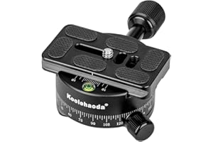 Koolehaoda 360° Panoramic Head Professional Camera Tripod Panoramic Head Holder Universal Quick Release Plate Compatible with