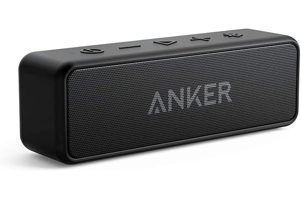 Anker Soundcore 2 Portable Bluetooth Speaker with 12W Stereo Sound, Bluetooth 5, Bassup, IPX7 Waterproof, 24-Hour Playtime, Wireless Stereo Pairing, Speaker for Home, Outdoors, Travel