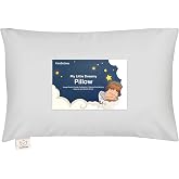 Toddler Pillow with Pillowcase, 13x18 My Little Dreamy Pillow (French Gray) | Kids Travel Bed Pillow for Sleep, Organic Cotton Small Pillowcase, Soft, Breathable, Machine Washable, Toddlers 2-5 years