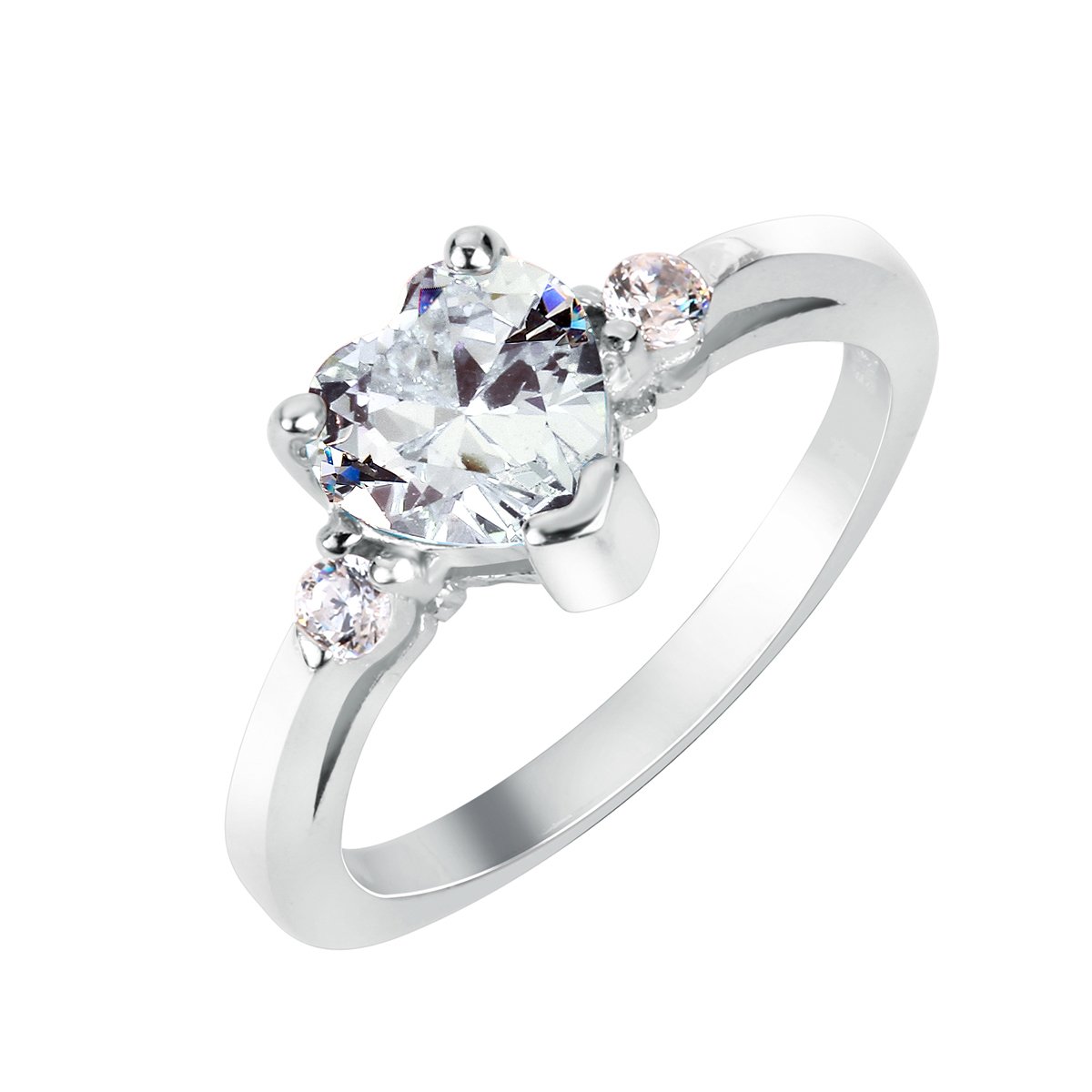 CloseoutWarehouse Cubic Zirconia Clear Heart