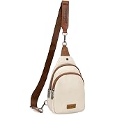 Wrangler Crossbody Bags for Women Sling Bag Fanny Pack Chest Purse Backpack | Western Cross Body Belt Bag, Vegan Leather, Lightweight, Adjustable Strap, Multi Pockets, for Travel Work Daily Use Gifts