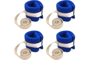 NEPPT Bed Restraints for Elderly Dementia Patients Ankle and Wrist Restraints Limb Holders Hospital Bed Rails for Elderly Adults Safety Medical Bed Restraints Straps for Seniors Soft Padded (4 PCS)