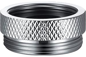 AVAbay MJA5 Female 3/4" -27T to Male 55/64" -27T, Chrome Plated Solid Brass, Female to Male Adapter Fitting for Sink Tub Faucet, Water Filter System, Garden Hose Nozzle
