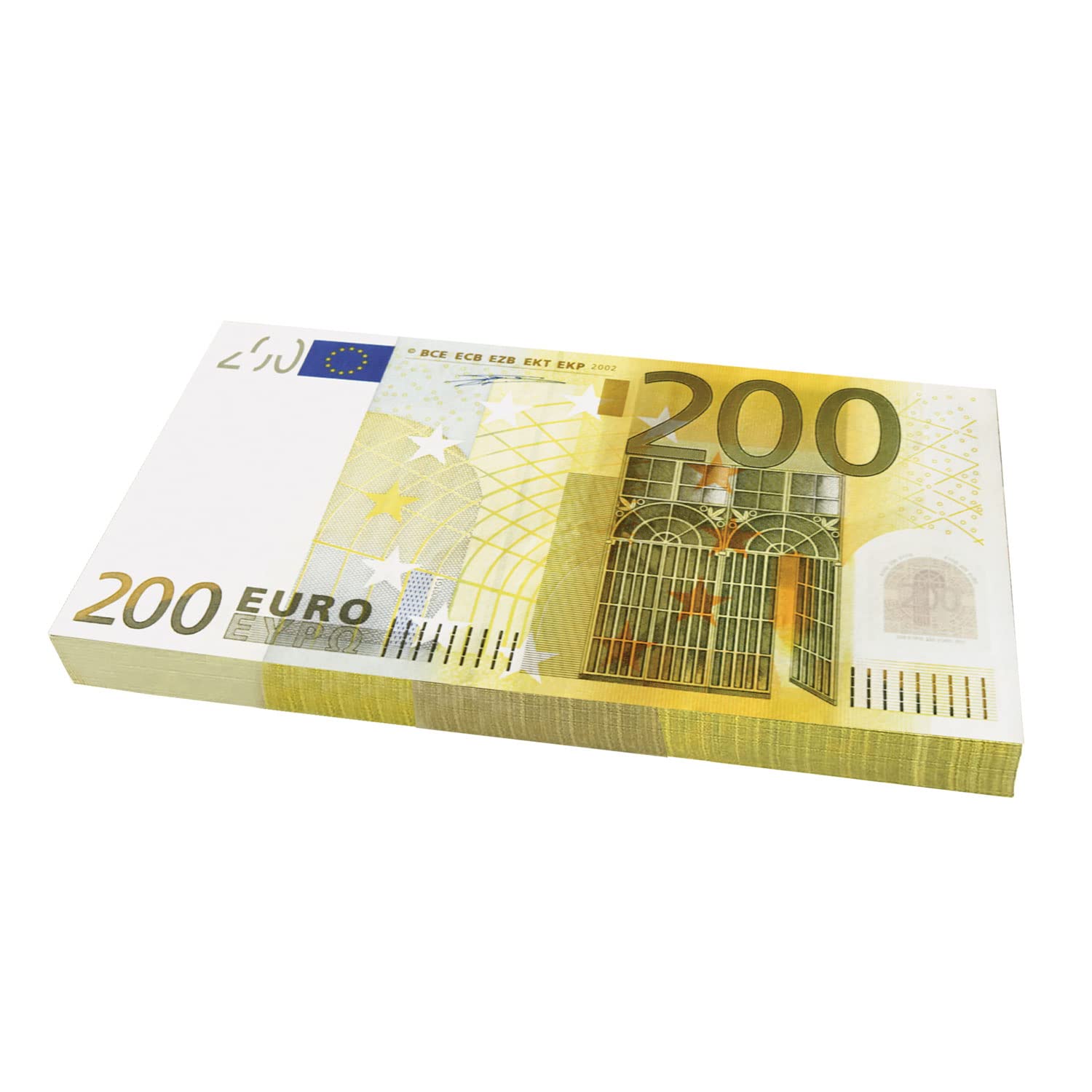 Scratch Cash Size Increased to 125%, Fake Banknotes 100 x 200 Euro, Fac-Simile Euro