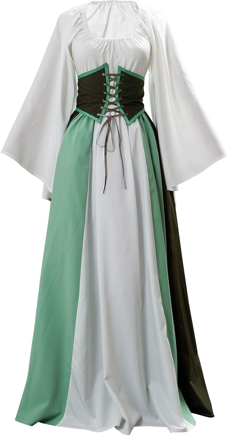 Mittelalterkleid Für Damen Mit Ausgestellten Ärmeln - Gothic & Cosplay Kostüm Für Jeden Anlass