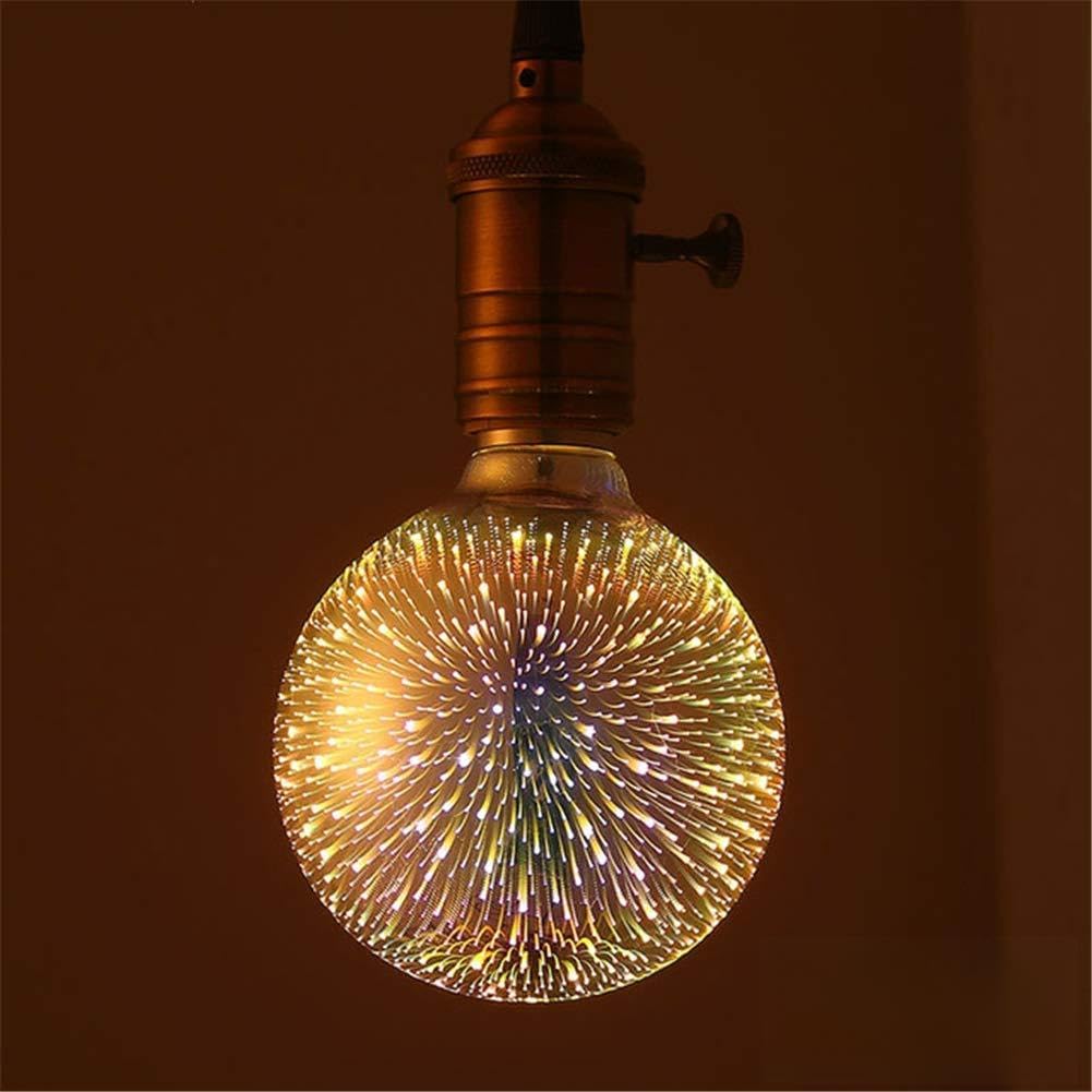 YWBL-WH 3D Firework LED Bulb Decorative 4W E27 Light for Bedroom Party (E)