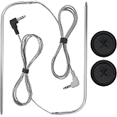 2 Pack Meat Probe Replacement Traeger Grills, 3.5mm Plug,with 2 Grommets | Compatible with Traeger Grill,High Accuracy, Waterproof Probe Tip, Temp Range Up to 500&deg;F, Stainless Steel, Plug &amp; Play