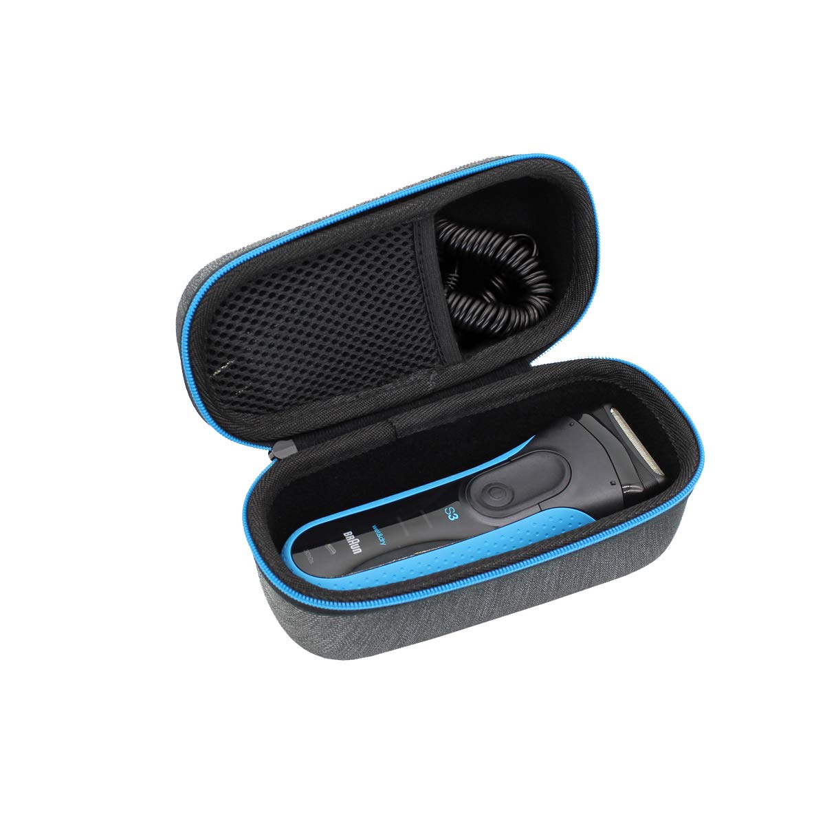 ESCOCO Hard Travel Case Bag for Braun Series 3 ProSkin 3040s 3080s 3090cc 3010BT 300s 310s 3000s Wet and Dry Electric Shaver for Men/Rechargeable Electric Razor