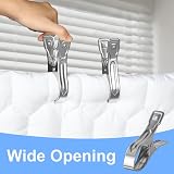 Vicloon 6 Pcs Stainless Steel Beach Towel Clips 12cm Large Sunbed Pegs view 6