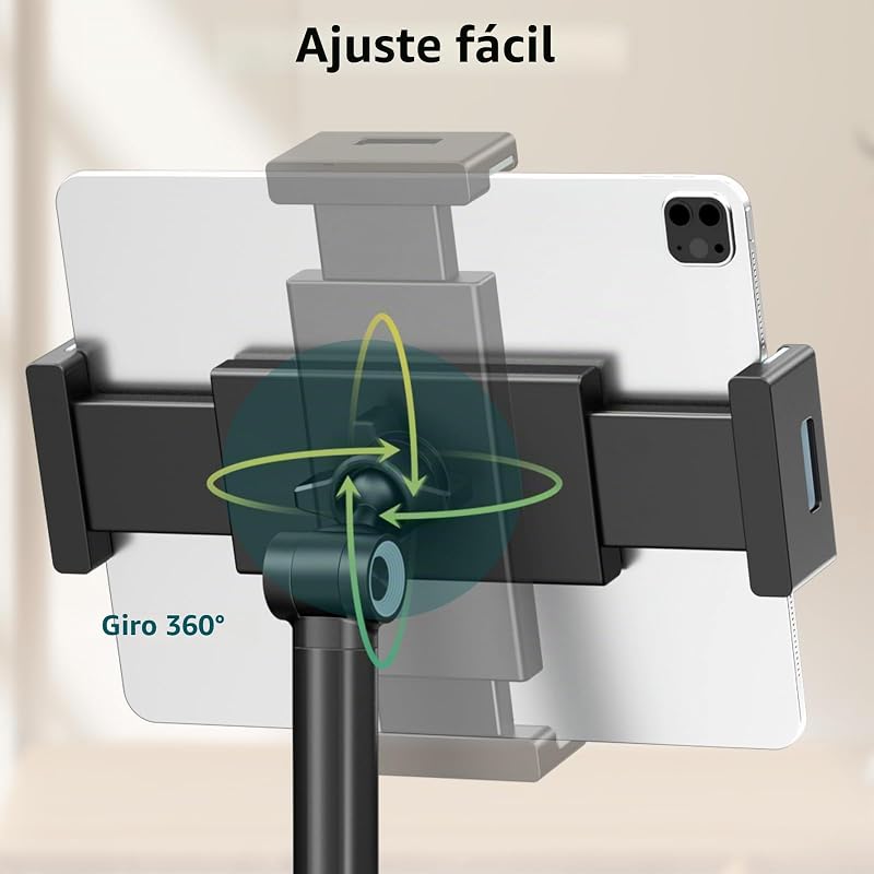 Soporte para Tableta, con Soporte Ajustable, Flexible, con iPad, Kindle, teléfono móvil y más, Soporte de Cuello de Cisne para tabletas de 4,7" a 12,9", edición de sobremesa, Negro — foto 4 de 7