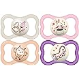 MAM Air Night & Day Baby Pacifier, for Sensitive Skin, Glows in The Dark, 6-16 Months, Girl, 4 Count